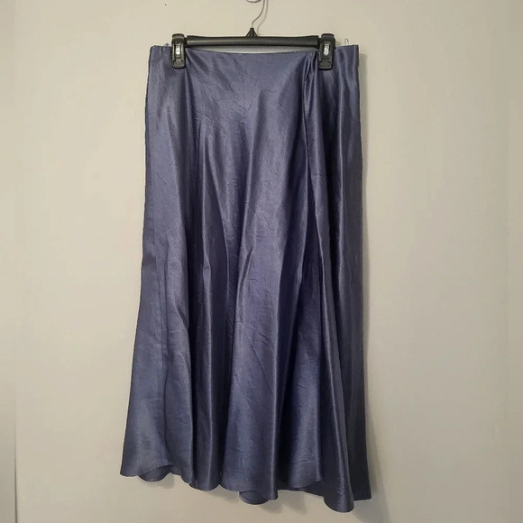 MAX MARA Leisure Coimbra Draped High Waisted Satin Midi Skirt(L)12 - Picture 4 of 11